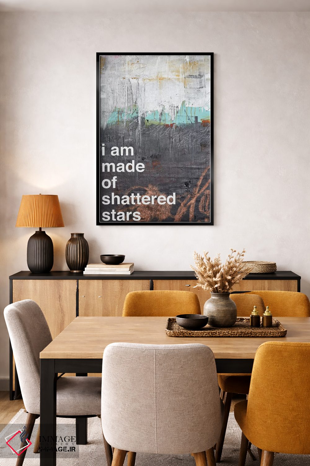تابلو انتزاعی ستارگان شکسته I اثر کنت یانگستروم - D3B