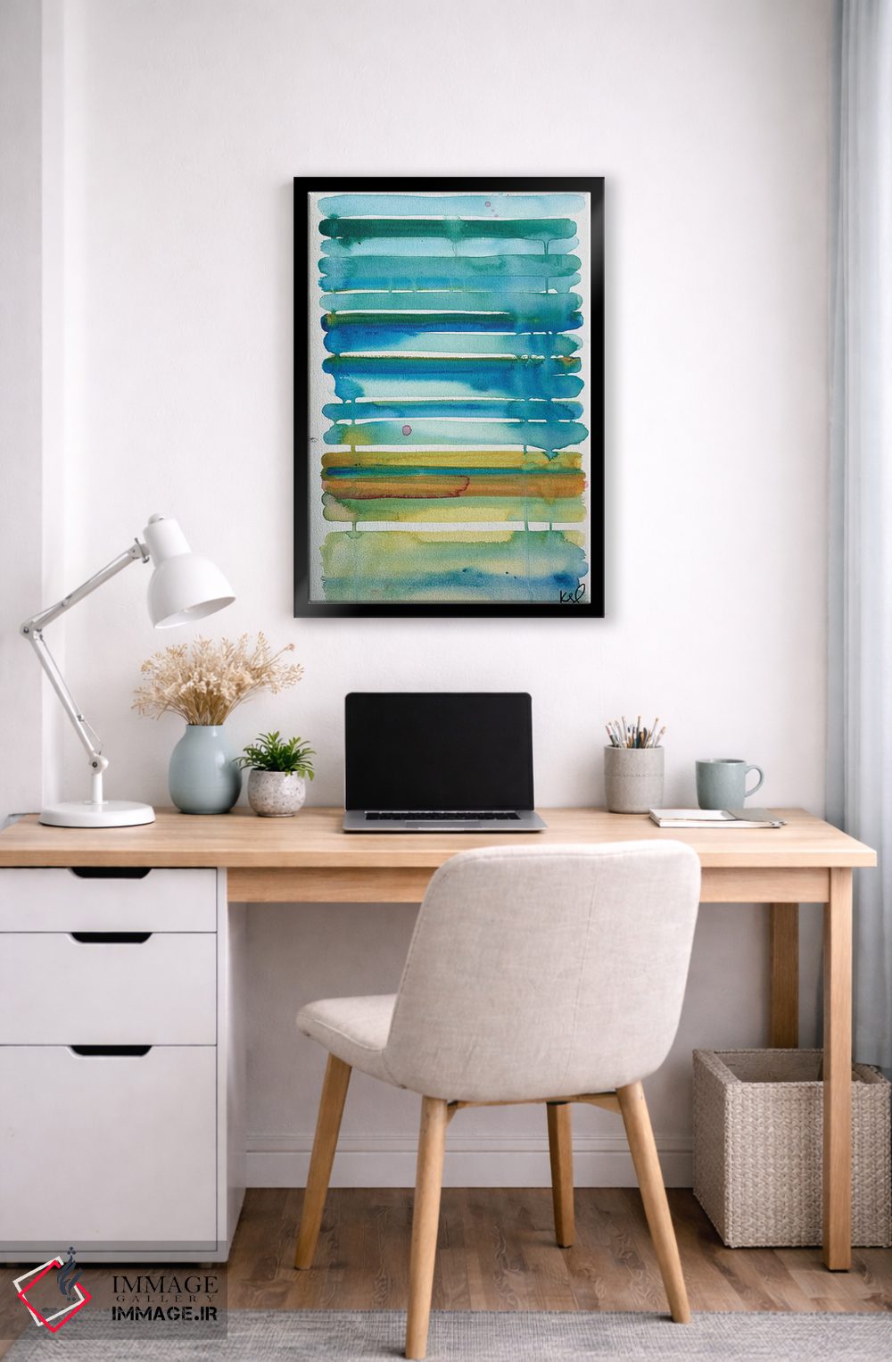 تابلو مینیمال راه راه I اثر کنت یانگستروم - D6B