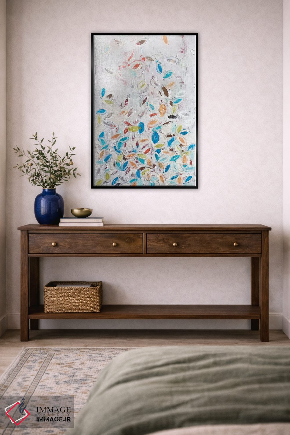تابلو انتزاعی برگ های بهاری اثر کنت یانگستروم - D5B