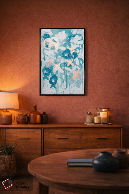تابلو انتزاعی ایکس اوی آبی اثر کنت یانگستروم - D5B