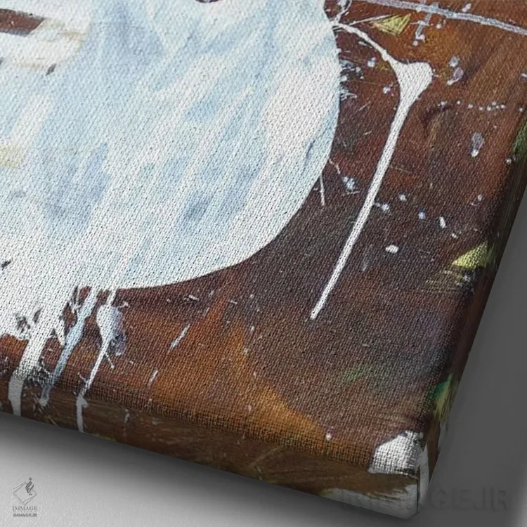 تابلو مدرن اولین عشق اثر کنت یانگستروم - نمای نزدیک بافت بوم