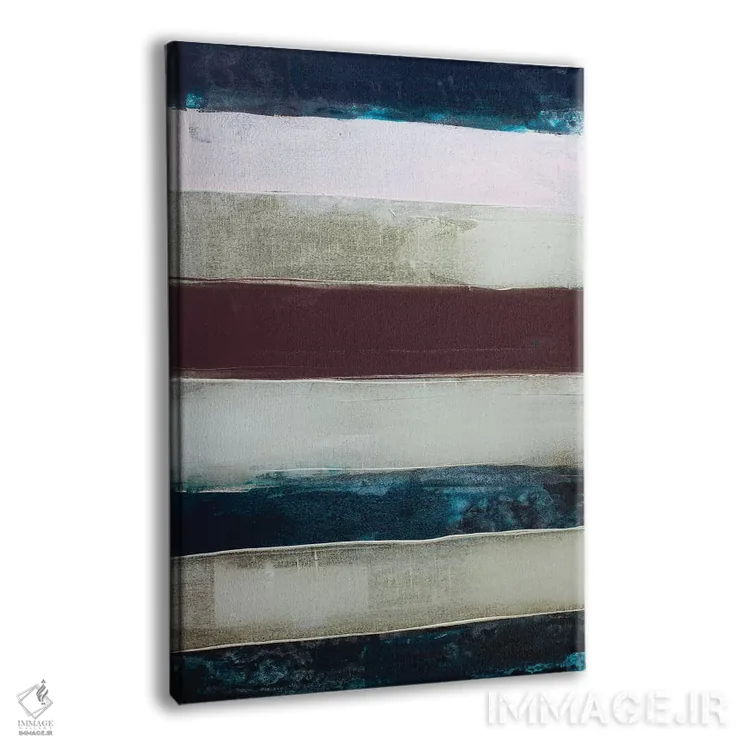 تابلو انتزاعی چنل نامبر راه راه II اثر کنت یانگستروم - نمای پرسپکتیو محصول