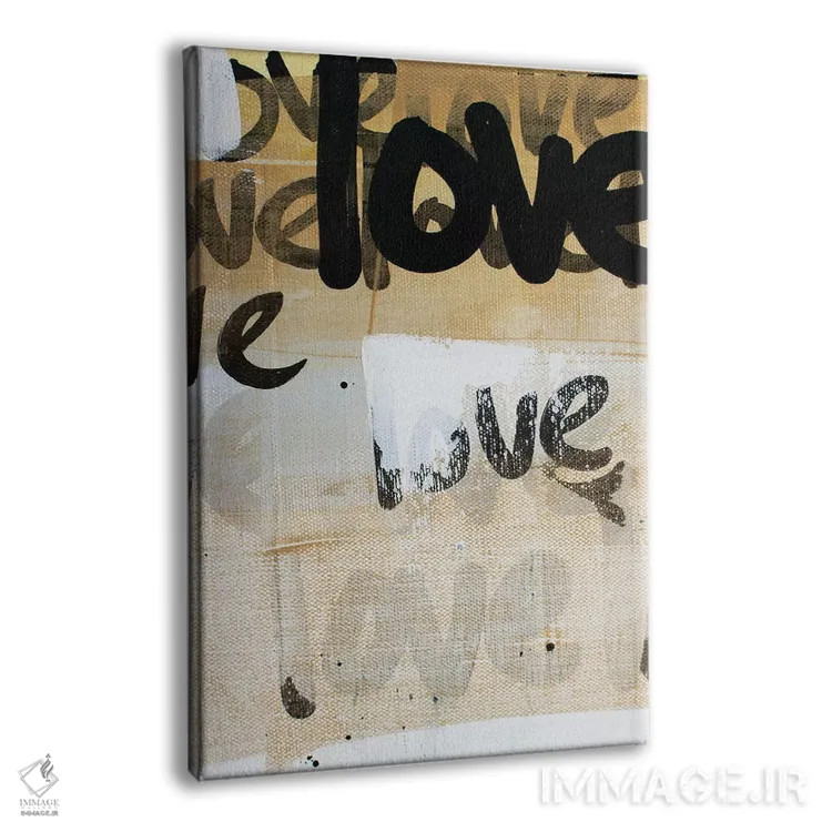 تابلو مدرن عشق طلایی تکراری اثر کنت یانگستروم - نمای پرسپکتیو محصول