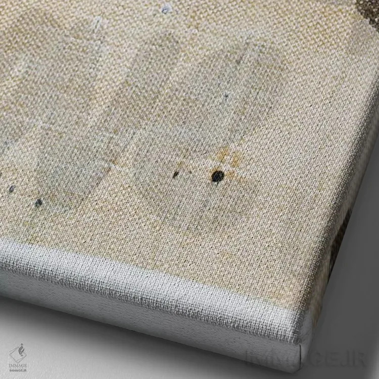 تابلو مدرن عشق طلایی تکراری اثر کنت یانگستروم - نمای نزدیک بافت بوم