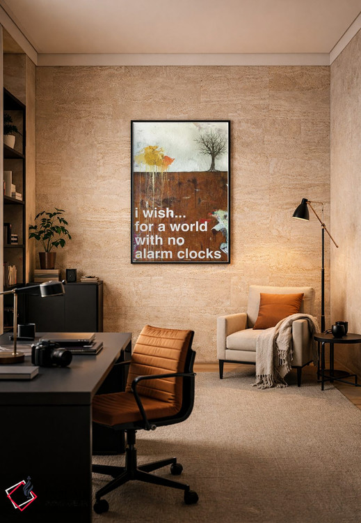 تابلو مدرن بدون ساعت زنگ دار I اثر کنت یانگستروم - D6B