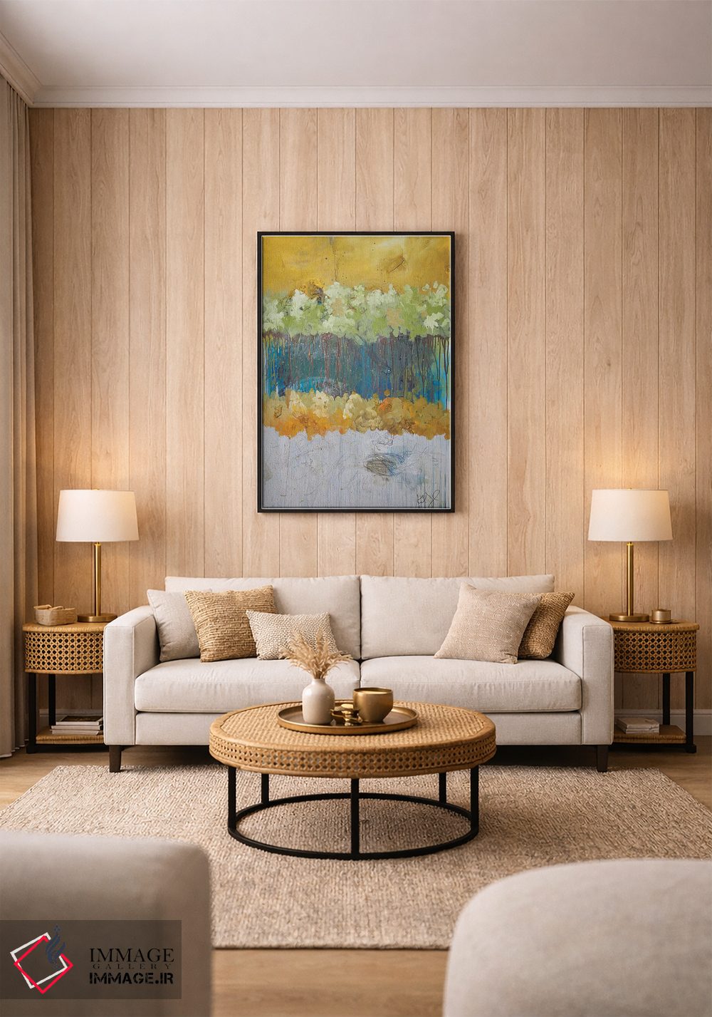 تابلو انتزاعی درختان سه بعدی I اثر کنت یانگستروم - D2B