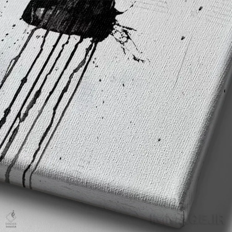 تابلو انتزاعی پادشاه اثر کنت یانگستروم - نمای نزدیک بافت بوم