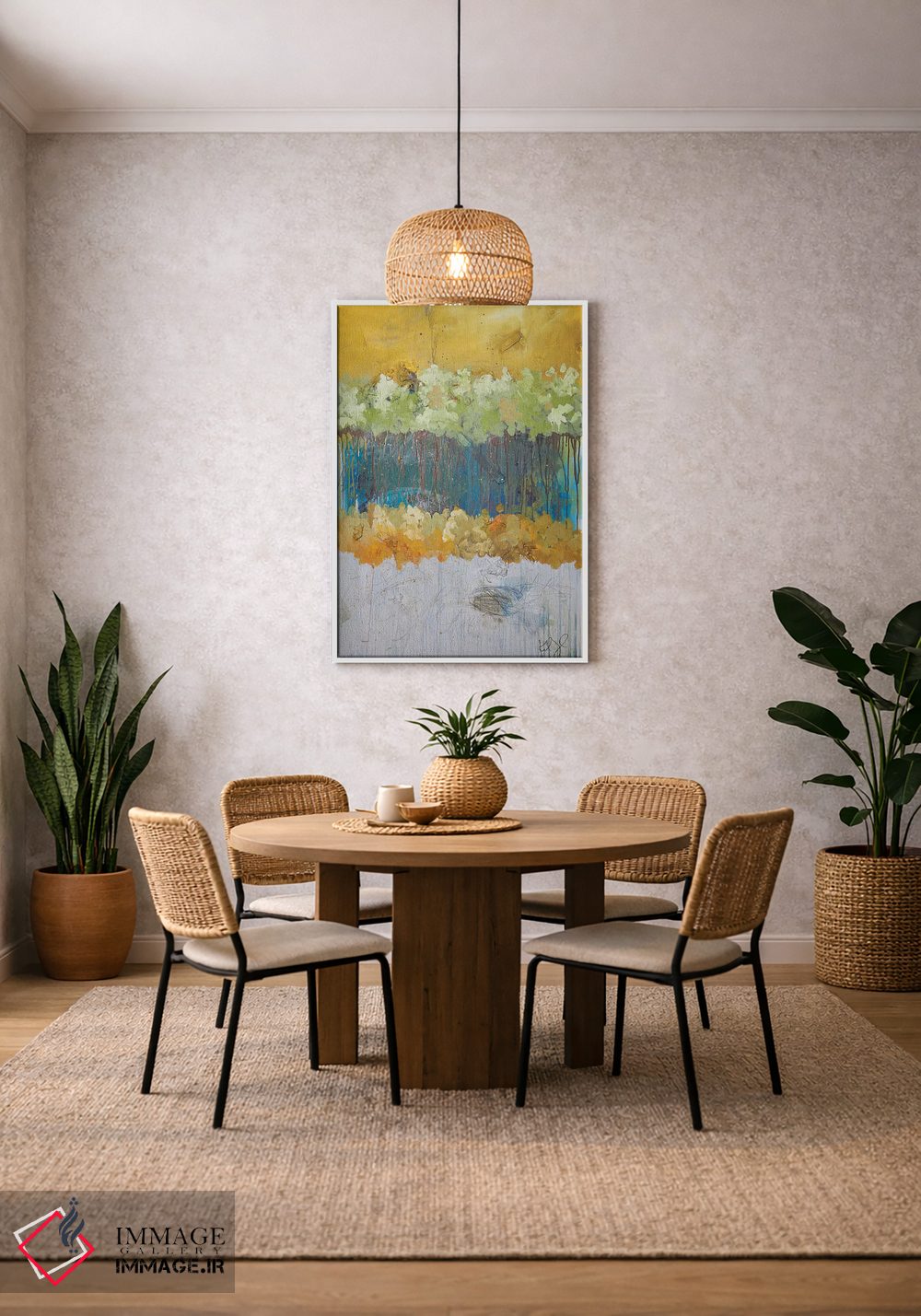 تابلو انتزاعی درختان سه بعدی I اثر کنت یانگستروم - D3W