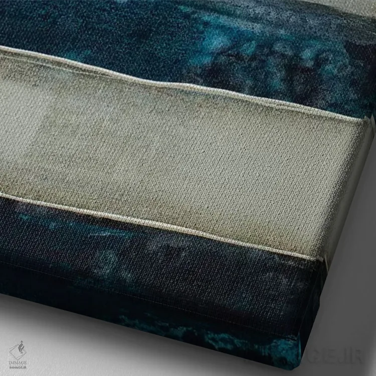 تابلو انتزاعی چنل نامبر راه راه II اثر کنت یانگستروم - نمای نزدیک بافت بوم