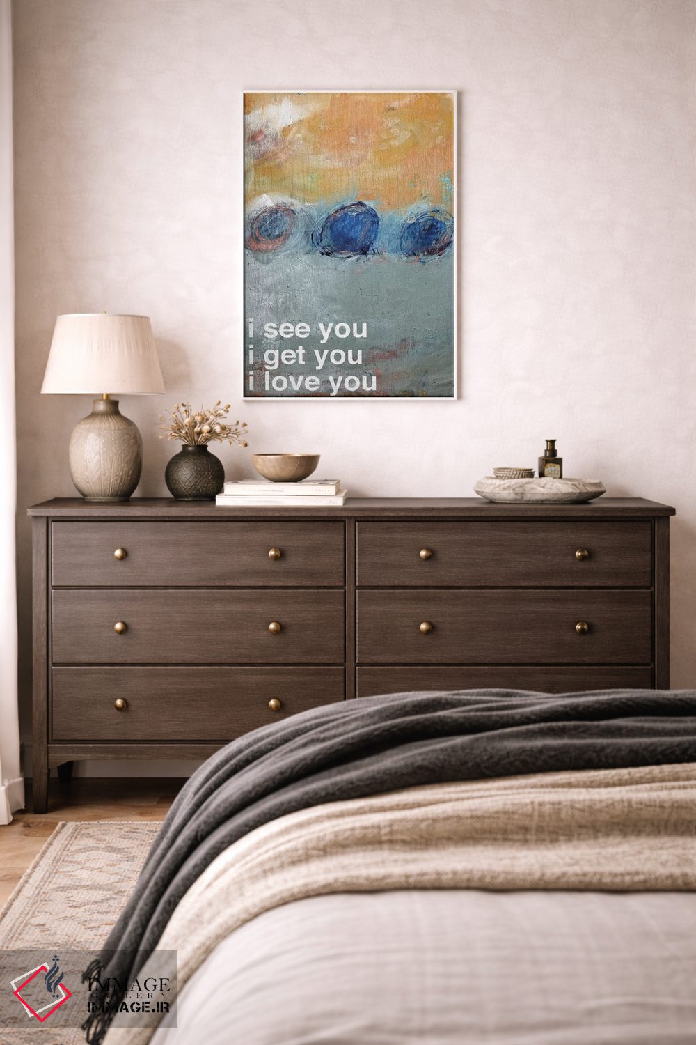 تابلو مدرن می بینم؟ می گیرم؟ دوستت دارم اثر کنت یانگستروم - D3W