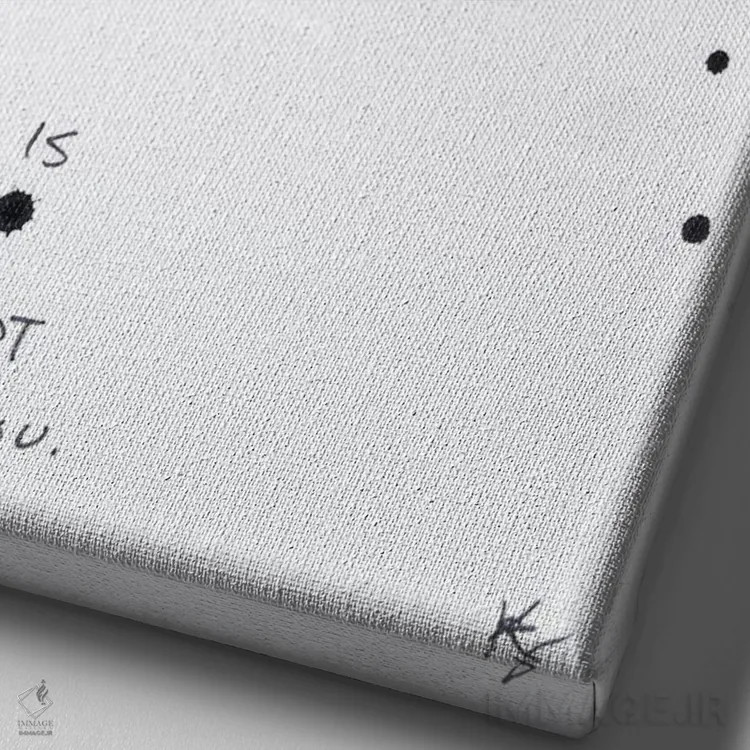 تابلو مینیمال همدلی یعنی سهیم شدن اثر کنت یانگستروم - نمای نزدیک بافت بوم