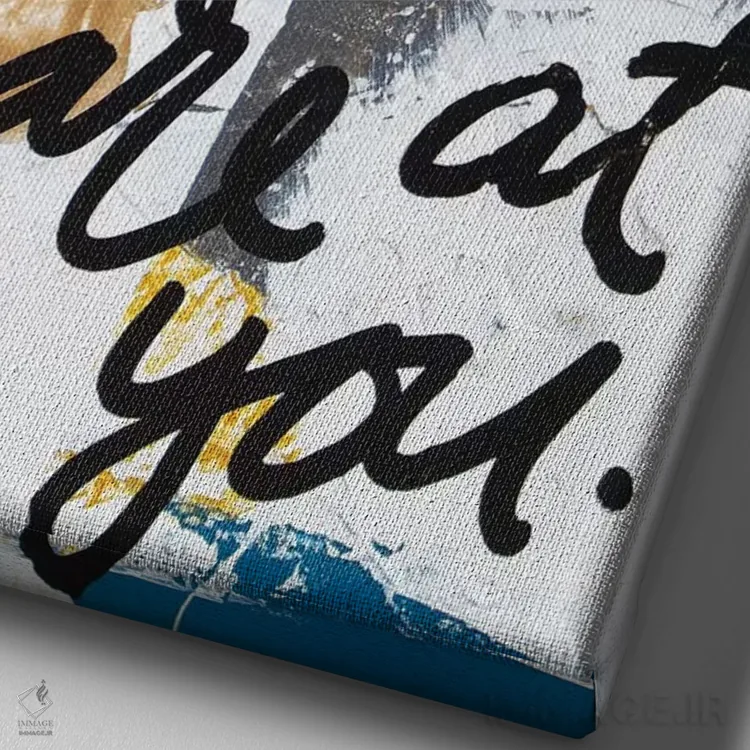 تابلو مدرن در یک اتاق کوچک اثر کنت یانگستروم - نمای نزدیک بافت بوم