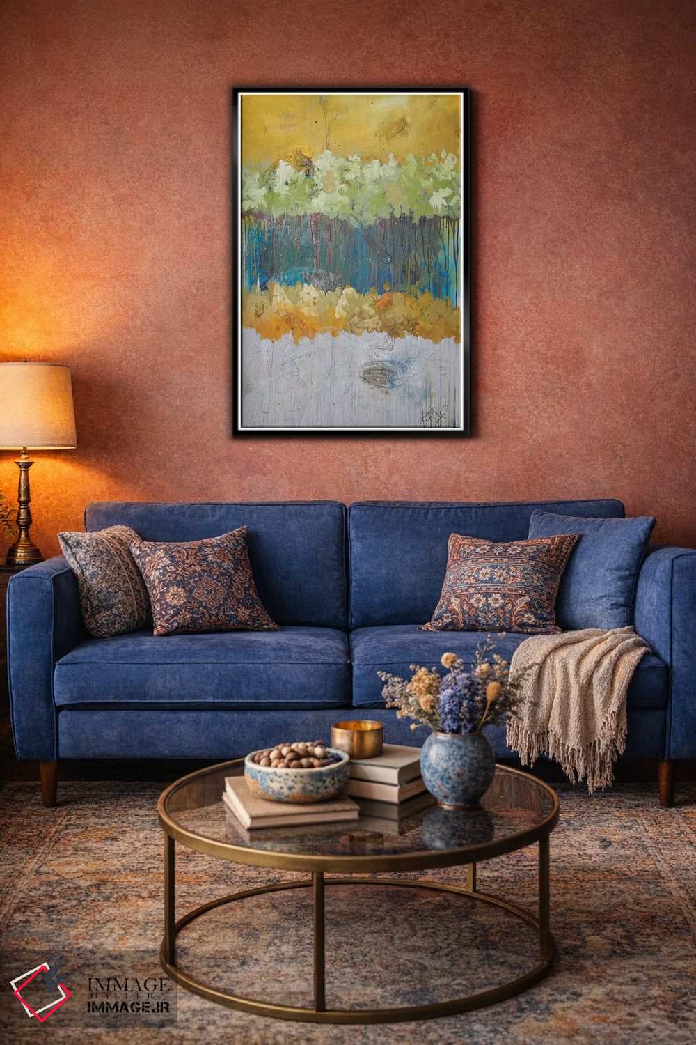 تابلو انتزاعی درختان سه بعدی I اثر کنت یانگستروم - D4B