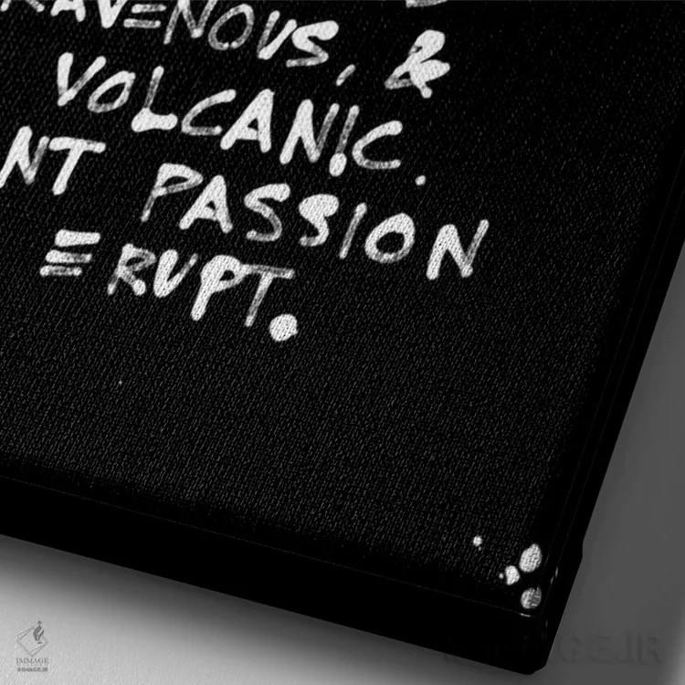 تابلو مدرن عشق دیوانه وار اثر کنت یانگستروم - نمای نزدیک بافت بوم