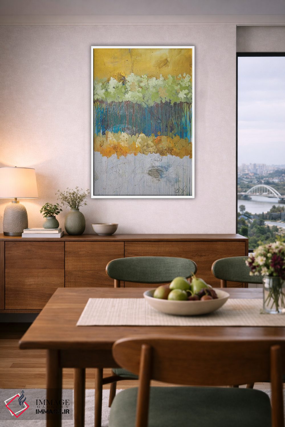 تابلو انتزاعی درختان سه بعدی I اثر کنت یانگستروم - D6W