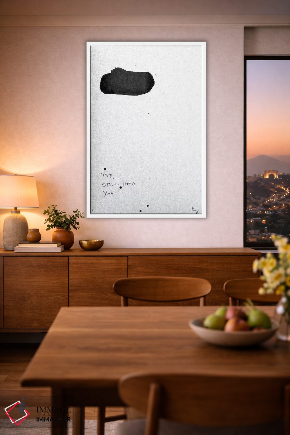 تابلو مینیمال بله، هنوز عاشقت هستم اثر کنت یانگستروم - D2W