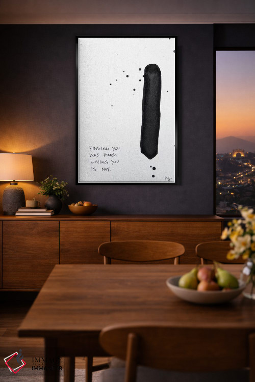 تابلو مینیمال پیدا کردن تو سخت بود اثر کنت یانگستروم - D2B