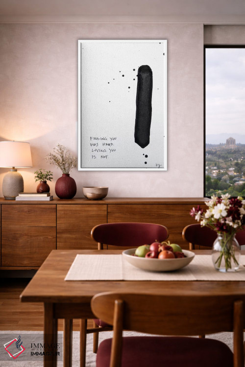 تابلو مینیمال پیدا کردن تو سخت بود اثر کنت یانگستروم - D3W