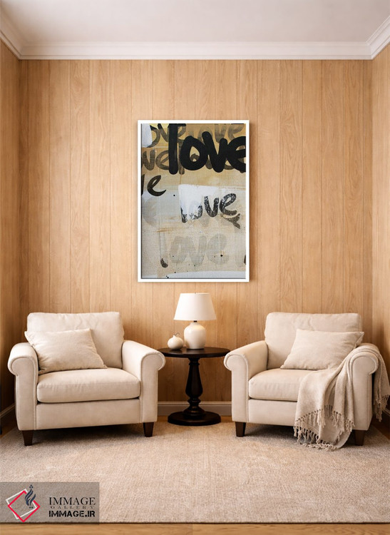 تابلو مدرن عشق طلایی تکراری اثر کنت یانگستروم - D2W