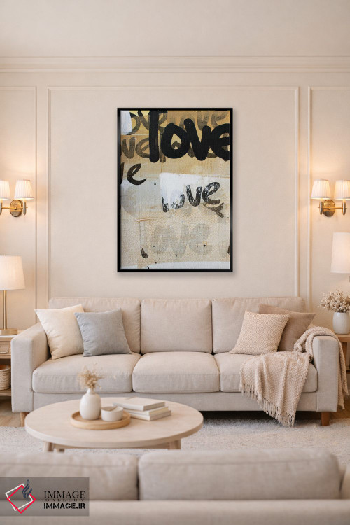 تابلو مدرن عشق طلایی تکراری اثر کنت یانگستروم - D5B