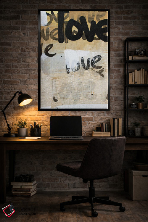 تابلو مدرن عشق طلایی تکراری اثر کنت یانگستروم - D6B