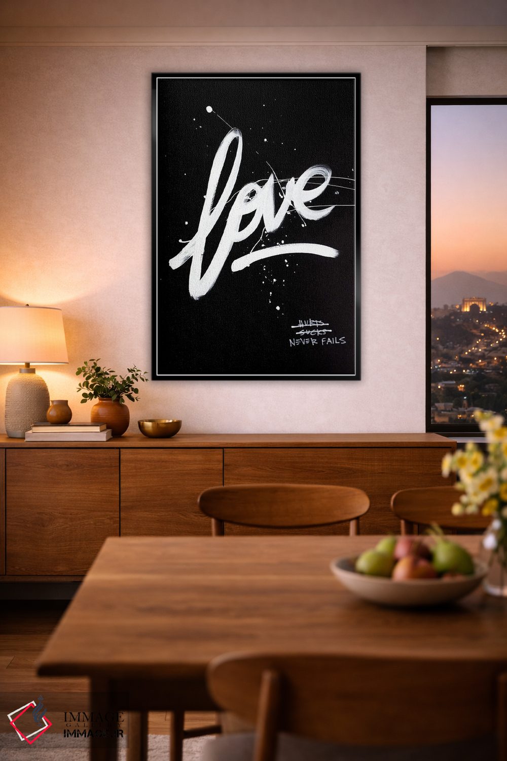 تابلو مدرن عشق هرگز شکست نمی خورد ۲ اثر کنت یانگستروم - D1B