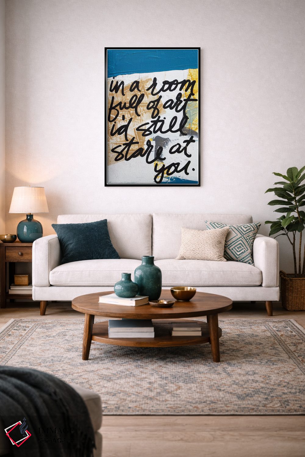 تابلو مدرن در یک اتاق کوچک اثر کنت یانگستروم - D4B