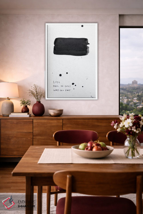 تابلو مینیمال خیلی زود عاشق شدن اثر کنت یانگستروم - D3W