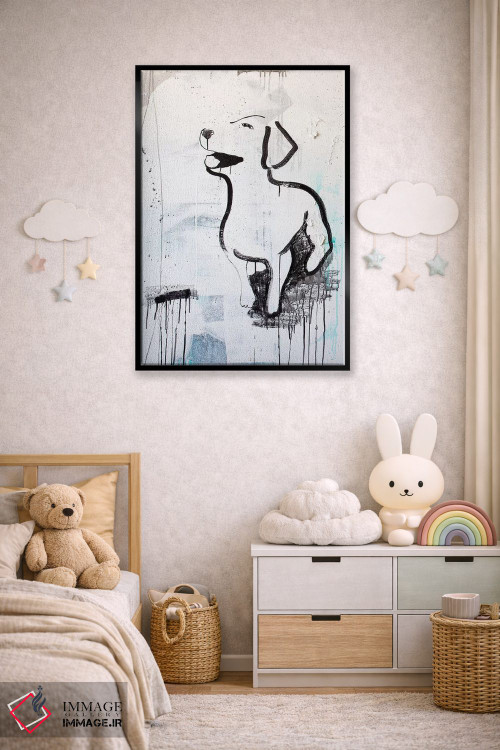 تابلو دکوراتیو عشق توله سگ ها اثر کنت یانگستروم - D4B