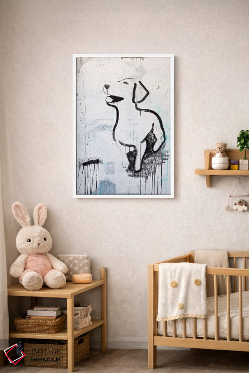 تابلو دکوراتیو عشق توله سگ ها اثر کنت یانگستروم - D3W