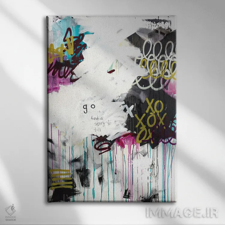 تابلو مدرن برو دنبال یک داستان اثر کنت یانگستروم - نمای روبهرو روی دیوار