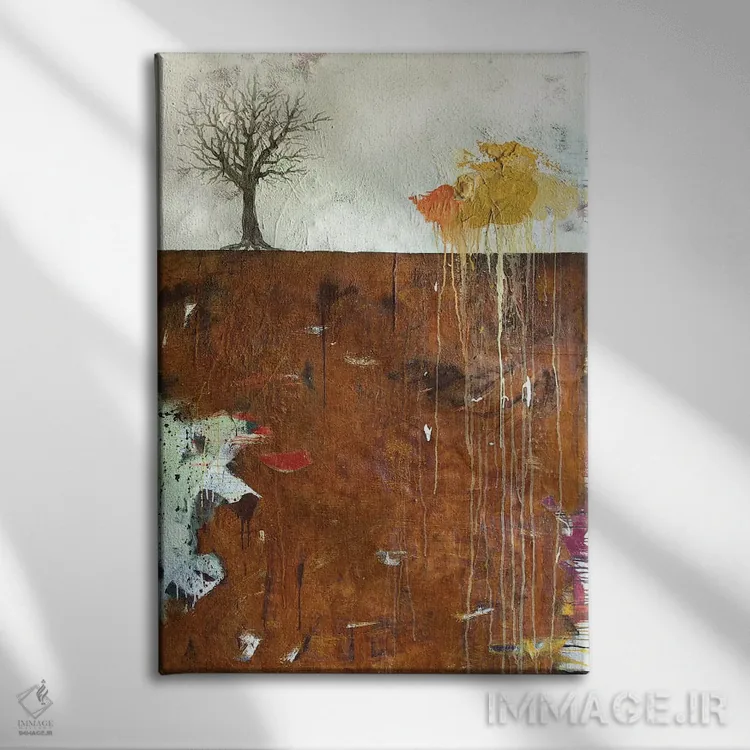 تابلو انتزاعی عمیق اثر کنت یانگستروم - نمای روبهرو روی دیوار