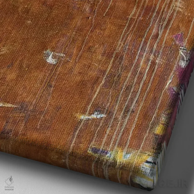 تابلو انتزاعی عمیق اثر کنت یانگستروم - نمای نزدیک بافت بوم