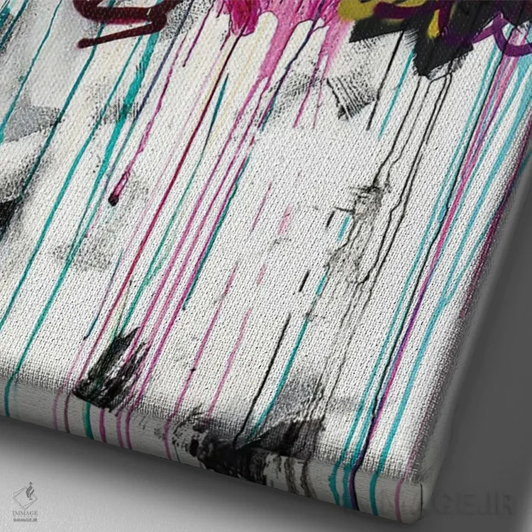 تابلو مدرن برو دنبال یک داستان اثر کنت یانگستروم - نمای نزدیک بافت بوم