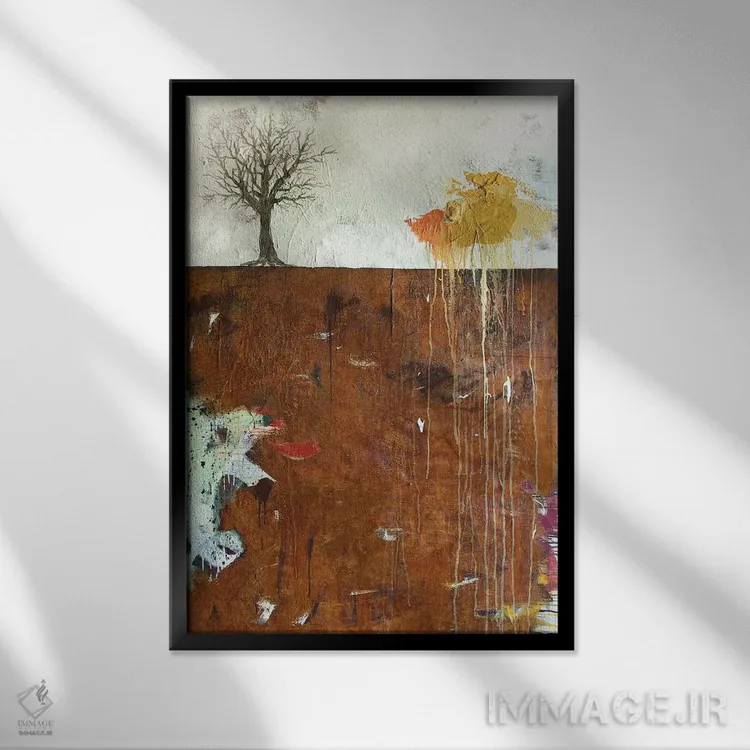 تابلو انتزاعی عمیق اثر کنت یانگستروم - نمای قابدار مشکی