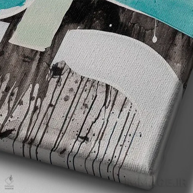 تابلو انتزاعی جکس اثر کنت یانگستروم - نمای نزدیک بافت بوم