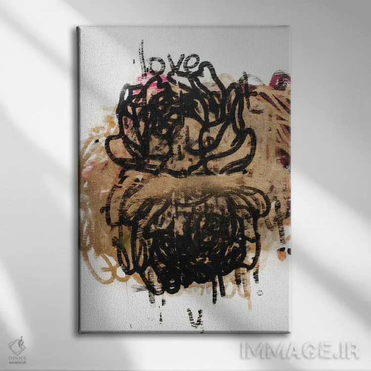 تابلو مدرن آن دو گل اثر کنت یانگستروم - نمای روبهرو روی دیوار