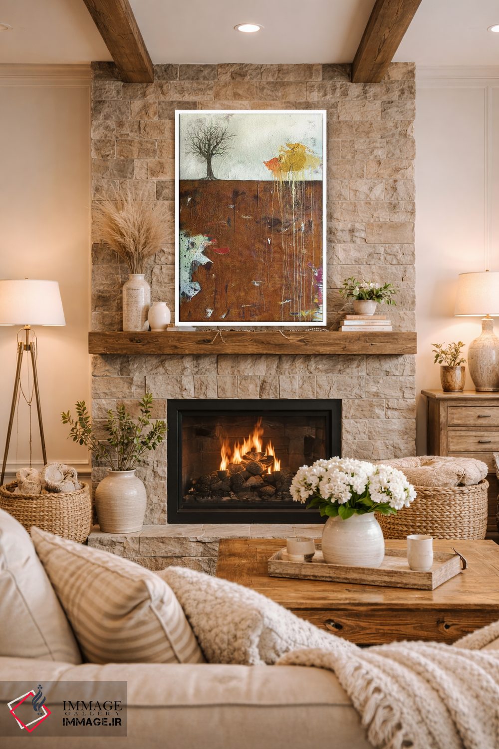 تابلو انتزاعی عمیق اثر کنت یانگستروم - D1W