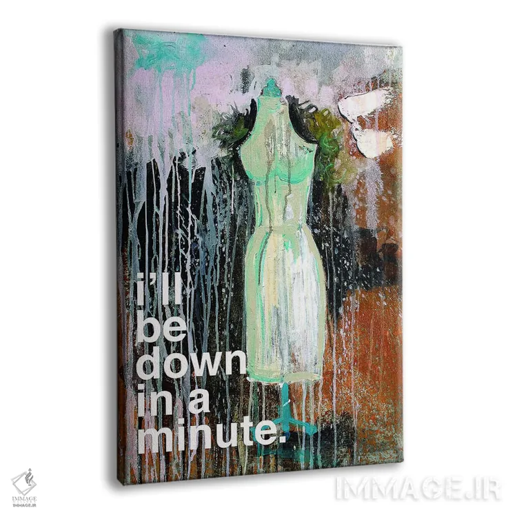تابلو مدرن تا یک دقیقه دیگر پایین می آیم اثر کنت یانگستروم - نمای پرسپکتیو محصول