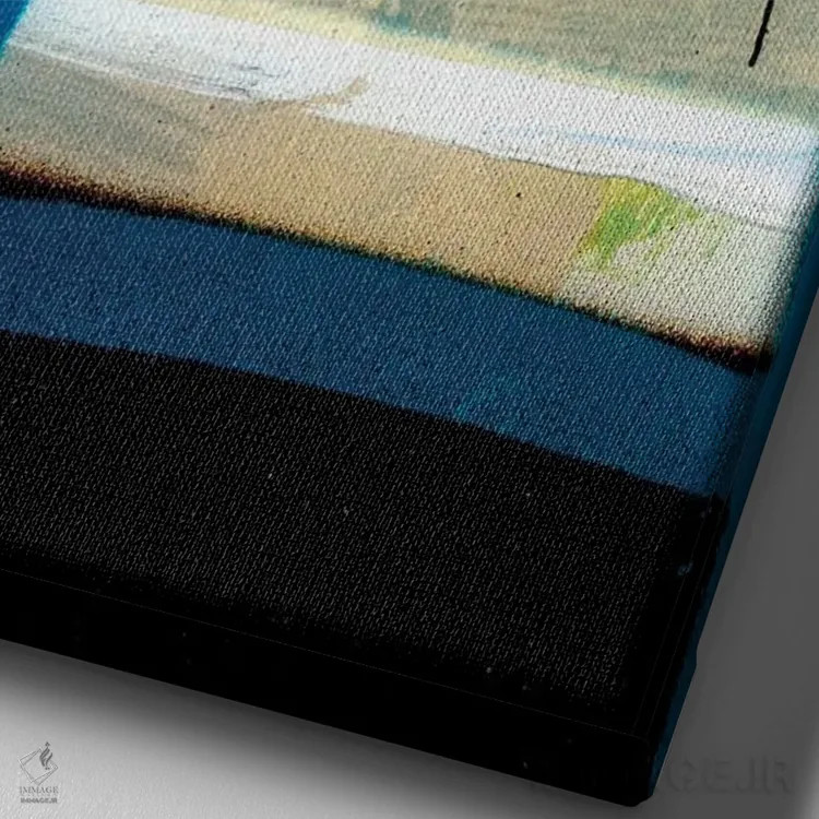 تابلو دکوراتیو مدادشمعی های شکسته اثر کنت یانگستروم - نمای نزدیک بافت بوم