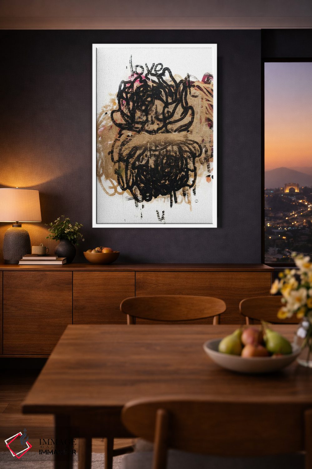 تابلو مدرن آن دو گل اثر کنت یانگستروم - D2W