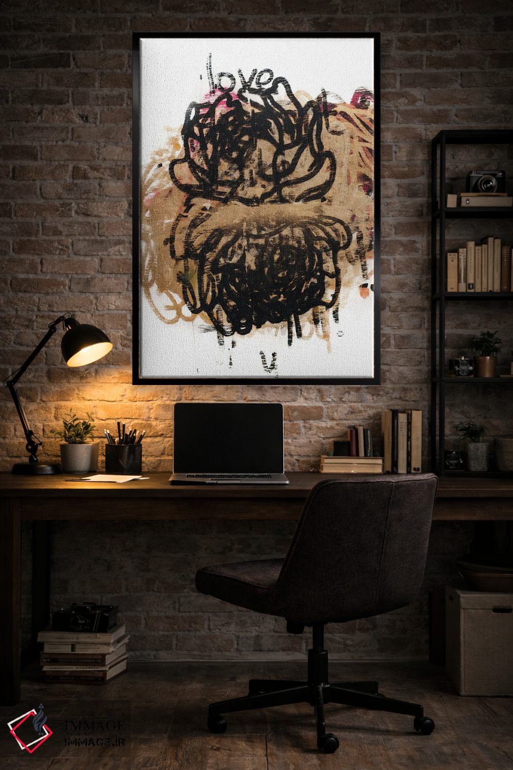 تابلو مدرن آن دو گل اثر کنت یانگستروم - D5B