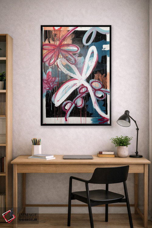 تابلو انتزاعی گل انتزاعی اثر کنت یانگستروم - D1B