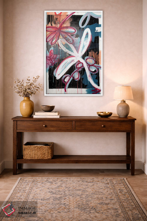 تابلو انتزاعی گل انتزاعی اثر کنت یانگستروم - D2W