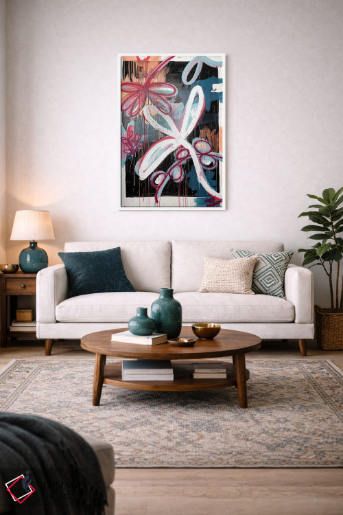 تابلو انتزاعی گل انتزاعی اثر کنت یانگستروم - D3W