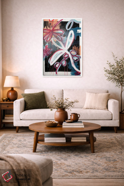 تابلو انتزاعی گل انتزاعی اثر کنت یانگستروم - D4W