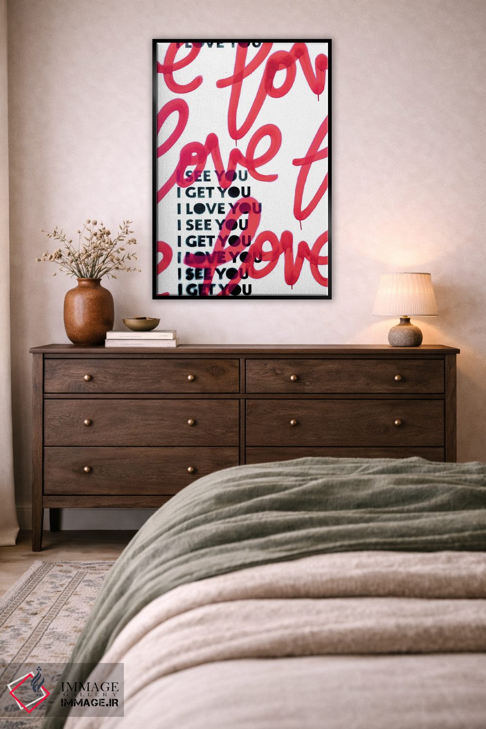 تابلو دکوراتیو می بینم که دوستت دارم ۱ اثر کنت یانگستروم - D4B