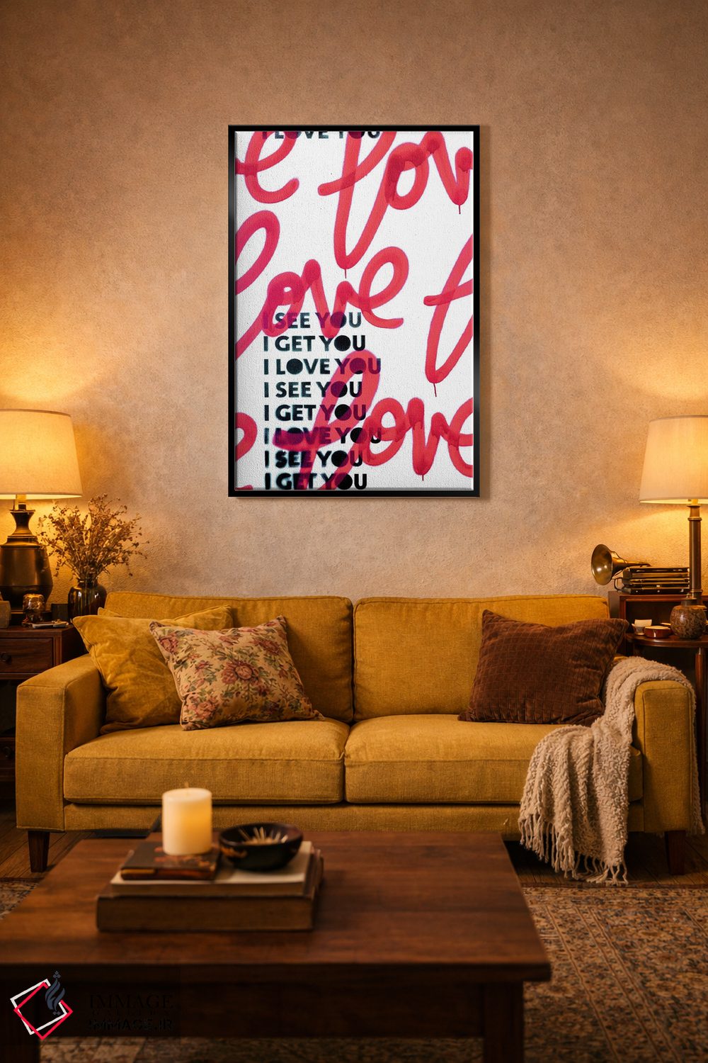 تابلو دکوراتیو می بینم که دوستت دارم ۱ اثر کنت یانگستروم - D5B