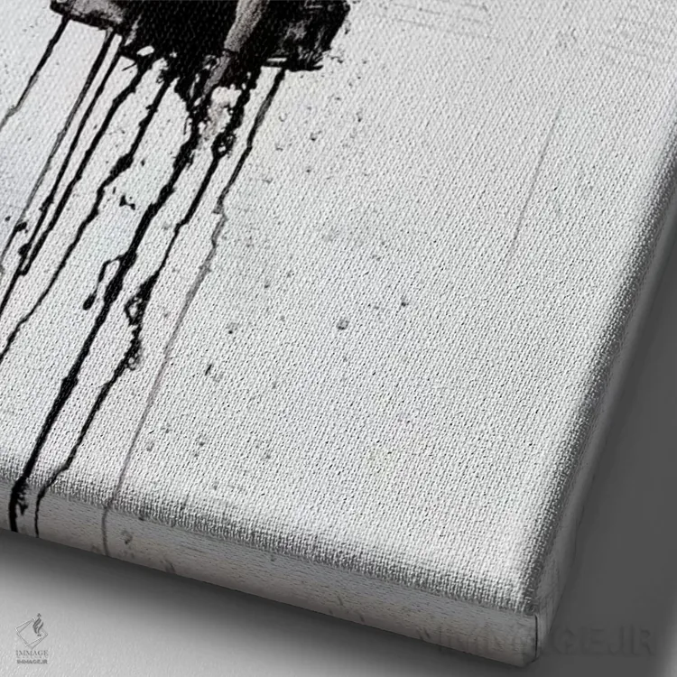 تابلو انتزاعی ملکه اثر کنت یانگستروم - نمای نزدیک بافت بوم