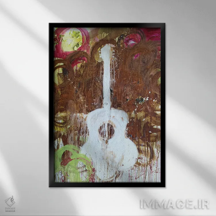 تابلو مدرن موسیقی در وجود من اثر کنت یانگستروم - نمای قابدار مشکی